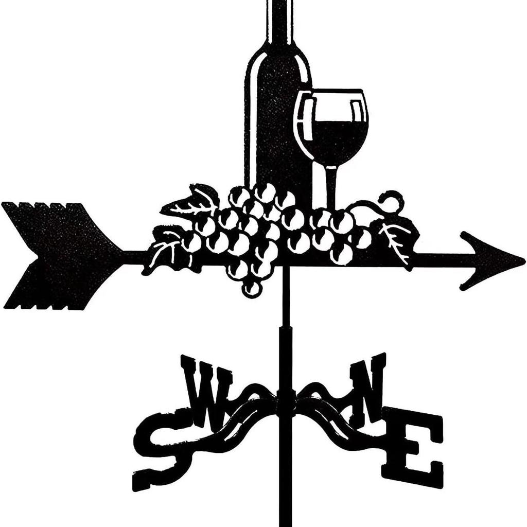 Wetterfahnen-Ornament aus Edelstahl für den Außenhof
