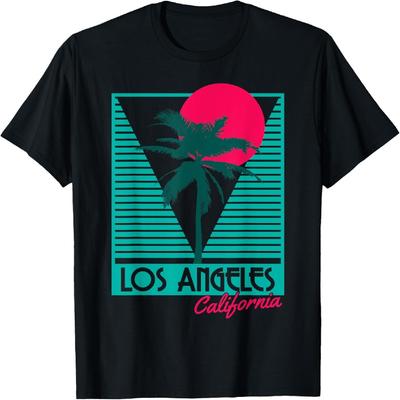Camiseta Souvenir de Praia de Los Angeles Vintage Retrô LA Califórnia