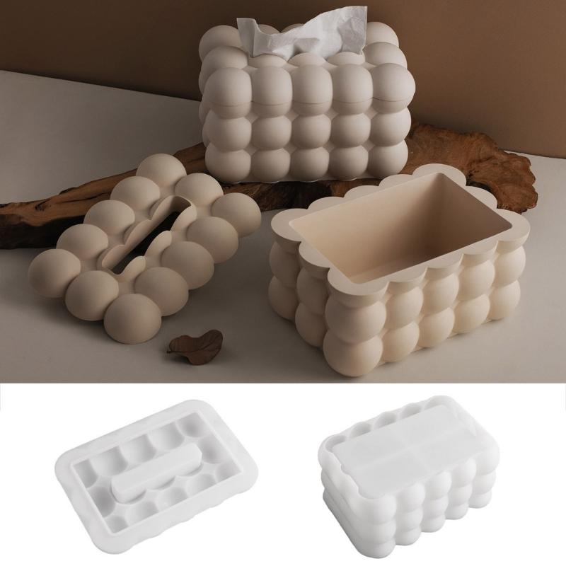 Washable Silicone Mould for Customizable Resin Tissue Holders Small Object Containers and Craft Designs