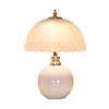 Ceramic Base Flower Bud Table Lamp Glass Cover Bedside Lamp Modern Ambient Light  Bedroom