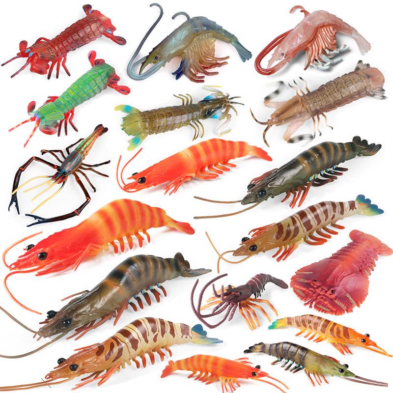 Children's Aquarium Shrimp and Lobster Model Set