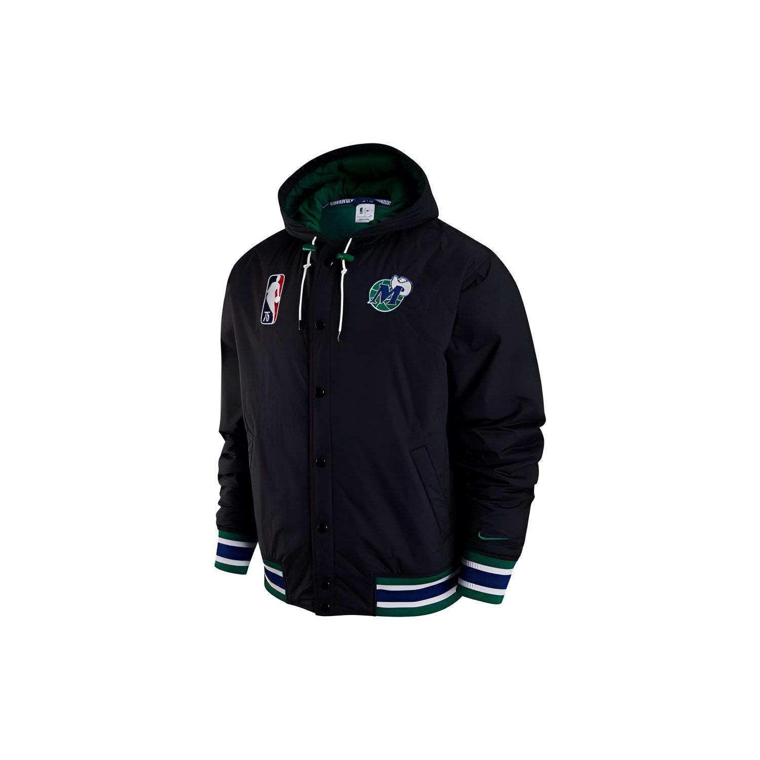 

Куртка с капюшоном и логотипом Nike с длинными рукавами, мужские топы Dallas Mavericks Edition, черные DD3309-010 M