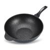 Premium Maifan Stone Non-Stick Wok, Low-Smoke, Flat-Bottom, Universal for Gas & Induction Cooktops, 32CM Stir-Fry Pan.