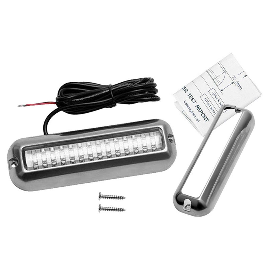 LED Φως σκάφους, 42 LED Αδιάβροχο 316 από ανοξείδωτο ατσάλι υποβρύχιο φως για τραβέρσα σκάφους γιοτ