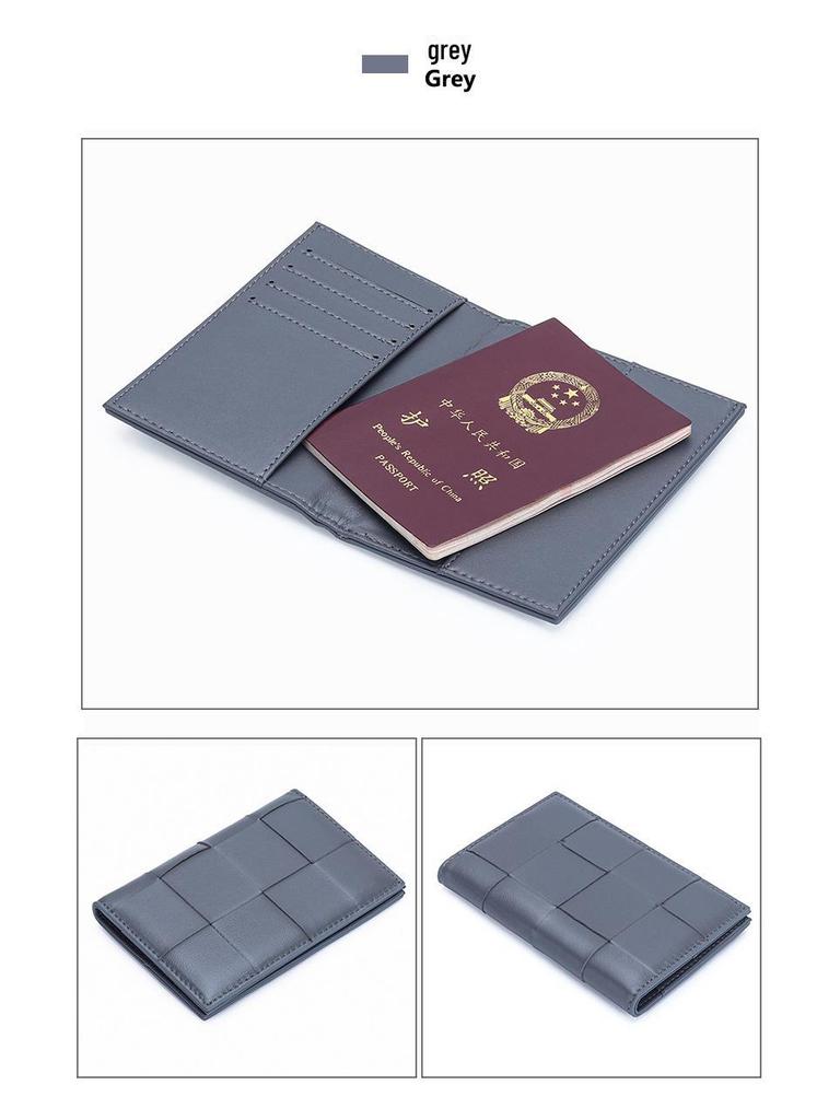 Women's Fashion Woven Sheepskin Passport Wallet & Document Organizer