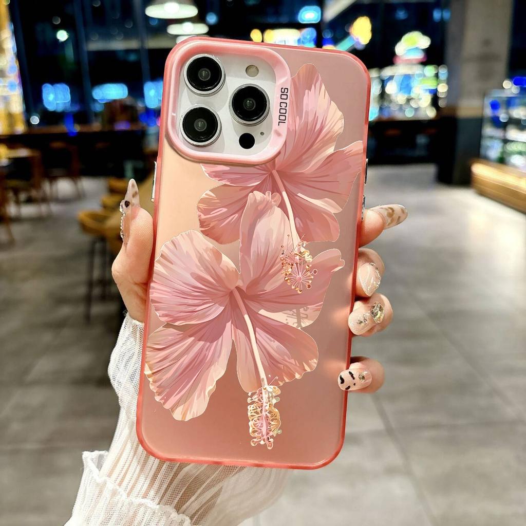 Case Cover For Realme 16 15 14 Pro 12 11 Plus C75 C53 C55 C35 C15 C12 5 5S 5I 6I Pretty Flowers Matte Shell Laser IMD