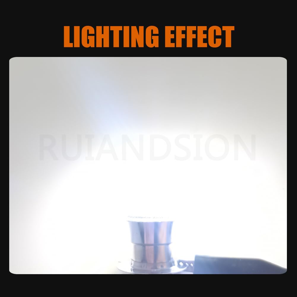 Ruiandsion 2pcs P15S LED Bulb White AC DC 6-30V Super Bright 2020 Model 21SMD