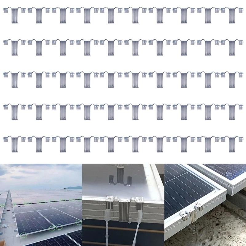 Auto Fixing Photovoltaic Panel Drainage Clip Stainless Steel for Efficient Water Removal and Debris Clearance Compacts
