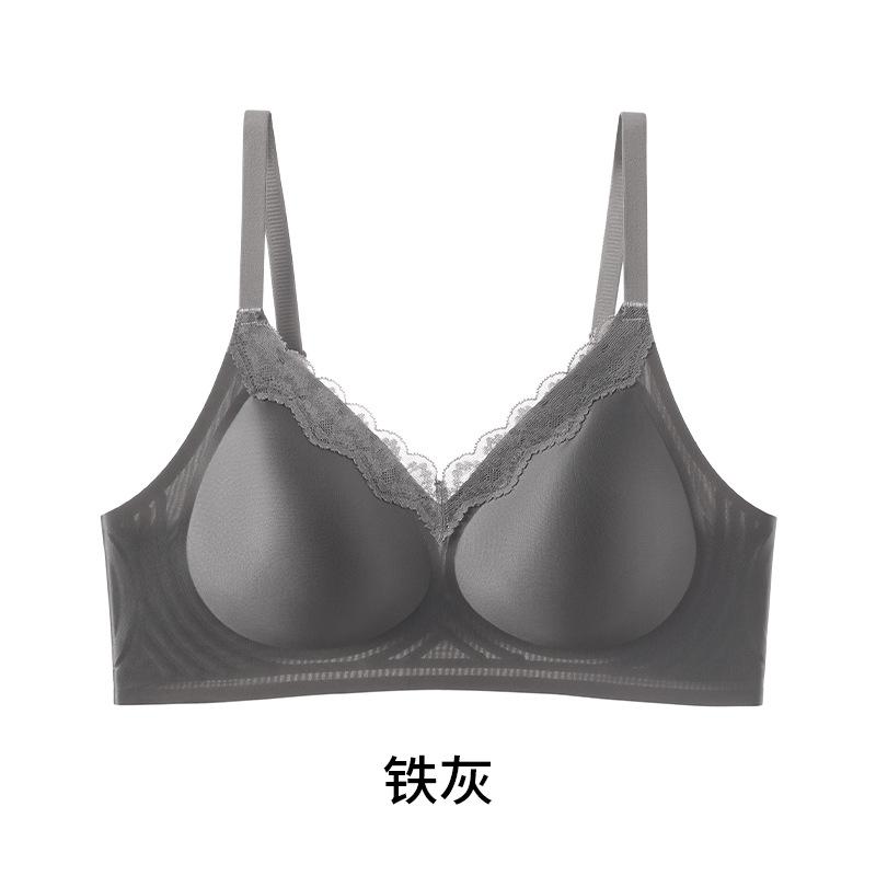 Lace Model, Breathable and Seamless, Comfortable and Skin-friendly, Cool Feeling, Gathering, Anti-sagging, Non-steel Ring Breasted Bra