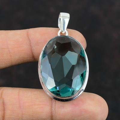 Faceted Apatite Pendant 925 Sterling Silver Pendant Handmade Gemstone Pendant Apatite Jewelry Stylish Pendant Gifts For Wife Pendant For Him