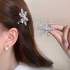 Luxe Diamond Snowflake Duckbill Hair Clip for Holiday and Winter Fashion