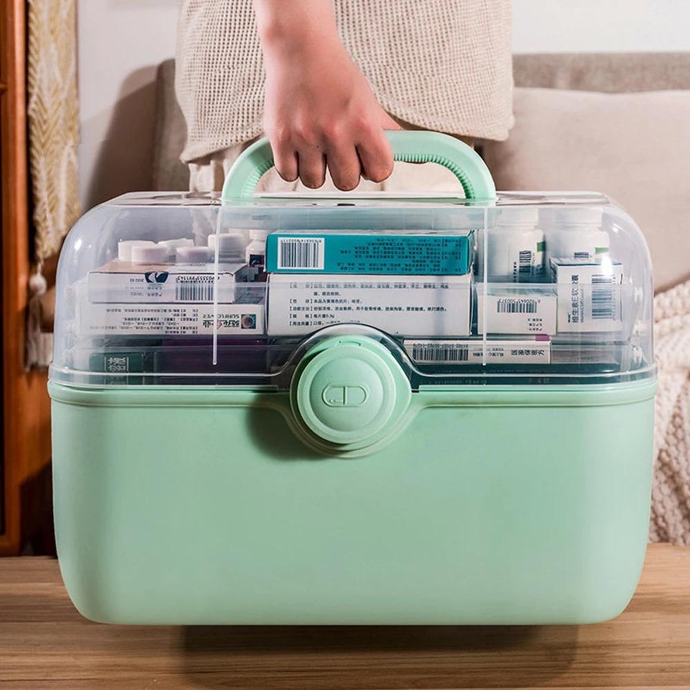 3 Layer Large Capacity Family Medicine First Aid Kit Box Portable Medicines Container Split Multi-Layer Storage Organizer Boxes
