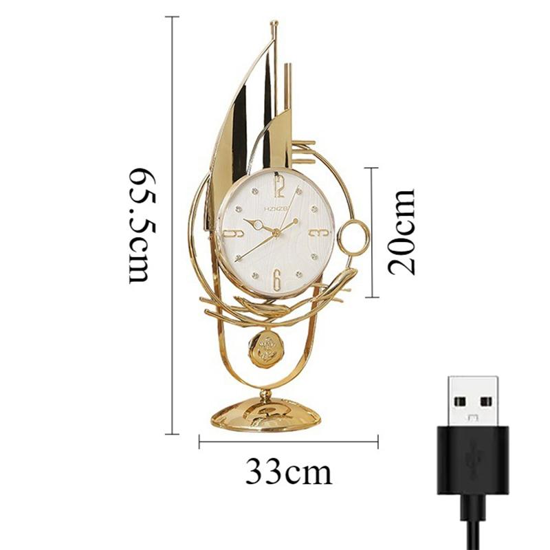 

Luminous Table Clock Pendulum Desks Watches Aesthetic Luxury Tabletop Clocks Modern Silent Desktop Watches Home Decorations
