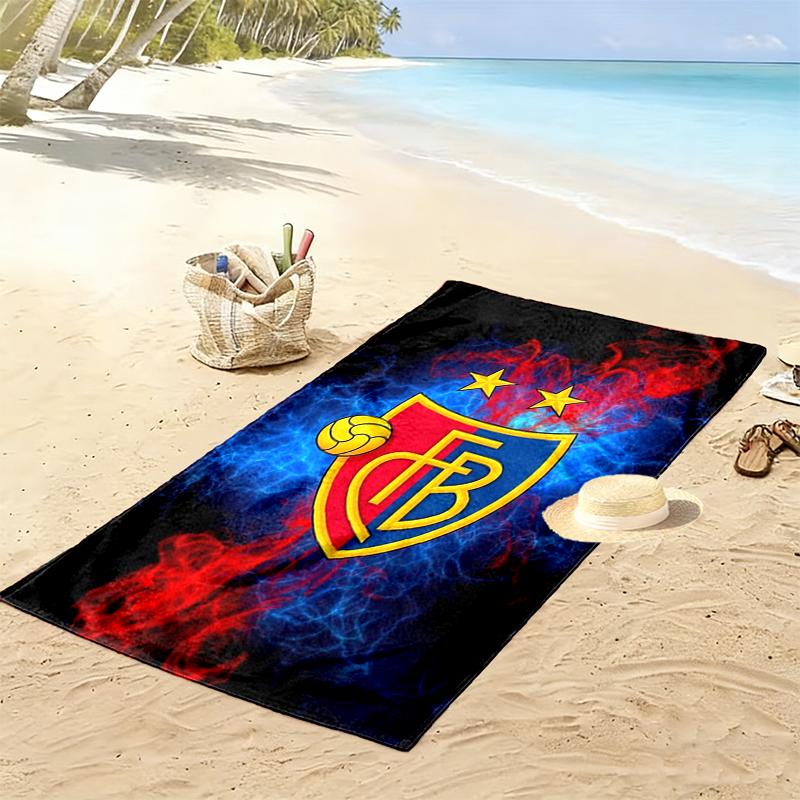 Fc Basel Print Beach Towel, Large Soft Quick Dry Towel for Beach Camping Swimming