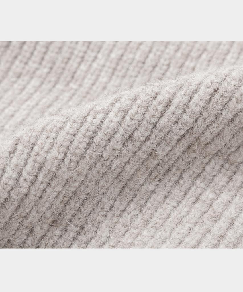 LETTERCOMO Heavy Rush Wool Round Knit Beige