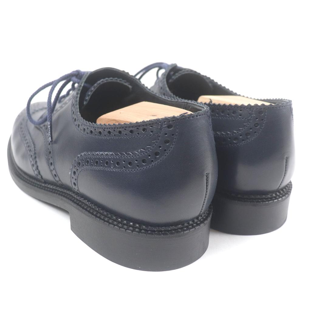 Pristine J.M WESTON Dress Shoes 4 Eyelet Derby Full Brogue Wingtip Leather Mens Used
