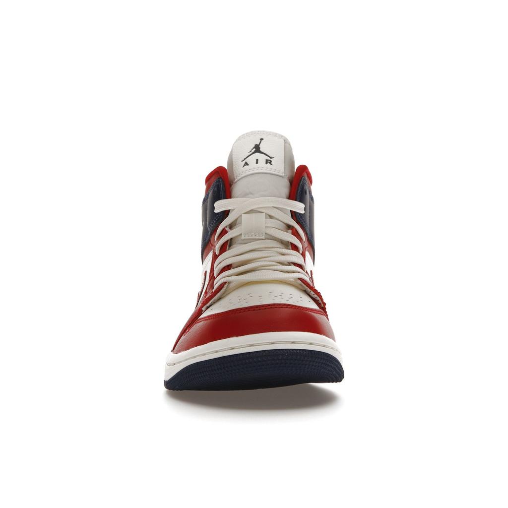 Air Jordan 1 Mid SE USA 2022 Kadın Spor Ayakkabı Kırmızı Gym-Kırmızı Yelken DQ7648-600