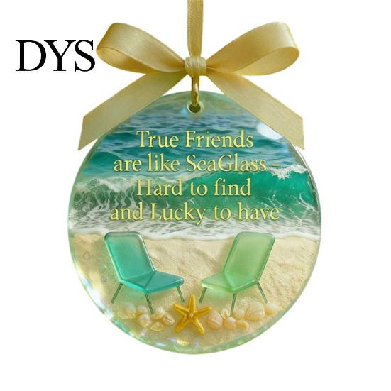 Festive Garden Hanging Ornaments True Friends Acrylic Ornament, Friendship Theme Decoration for Christmas Decorative Holiday Tree Pendants Home Party,