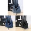 Denim Shoulder Bag For Women With Vintage Style And Large Capacity For Daily Commuting