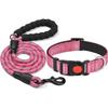 Reflective Dog Collar Soft Breathable Neoprene Padded, Adjustable Nylon Collar(M, 30 40cm)