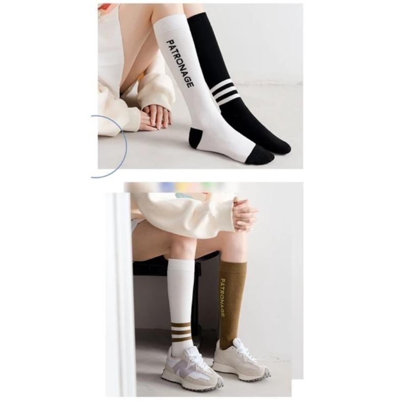 Women's Spring And Summer Fashion Calf Socks Ins Fashion Letters Football Sports Socks Lovers Stockings Cotton Socks