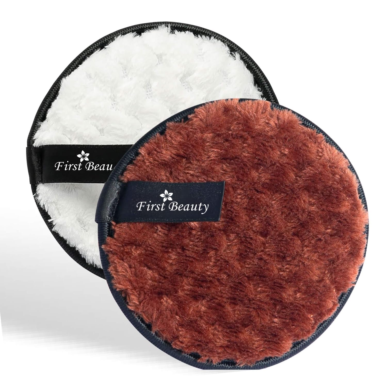 

First Beauty Reusable Makeup Remover Pads | Soft Microfiber Cleansing Pads for Face | Gentle Makeup Removal with Water | Eco-Friendly & Washable