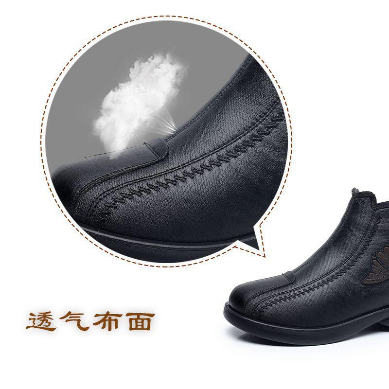 Winter velvet warm old north cloth shoes soft sole thickened women's shoes middle-aged and elderly mother shoes cotton boots the elderly cotton shoes
