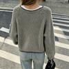 Women's Casual Loose Fit Knit Cardigan with Self-Tie Waist, Color Long Sleeve
