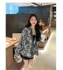 Japanese-Chinese Fusion Sparkling Printed Jacket - Autumn Luxury Long-Sleeved Trend