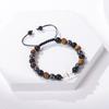 Creative Natural Stone Compass Bracelet Tiger Eye Stone Black Magnet Bead Bracelet Weaving Graduation Season Gift