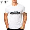 New Summer Men Short Sleeve Retro Turbo RWB 993 T-Shirt Hip Hop Casual Tops Vintage Harajuku Sport Car Fashion White Tees