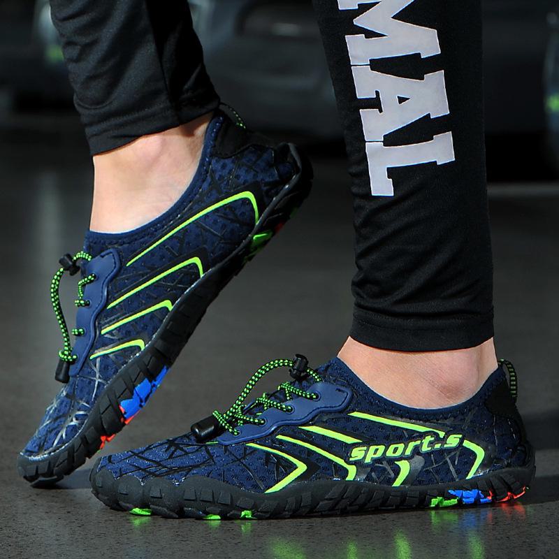 

Нескользящая обувь на пяти пальцах со шнуровкой для пар: Идеально подходит для плавания вброд, сноркелинга, дрифта, рыбалки, сплава по ручьям, дайвинга и пляжного серфинга. 35 синий