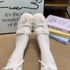 Small Inner Height Increase 5cm Mao Mao Shoes Women's 2024 New Autumn and Winter Mary Jane Bow Velvet Bean Shoes