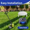 Weed Wacker String Replacement for Ryobi 18v, 24v, and 40v Cordless Trimmers, Durable Weed String Trimmer Line, Part # AC14RL3A, 8 Spool Line + 1 Cap