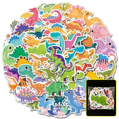 50 Big Eye Dinosaur Stickers New Style Cute Cartoon Personalized Tyrannosaurus Rex Animal Party Toy Stickers
