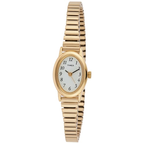 

Timex T21872 Women s Gold Bracelet Band White Dial Smartwatch