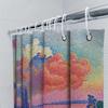 Artistic Shower Curtain Modern Decorative Watercolor Pattern With Rainbow Colors Perfect For Home Bathroom Decoration