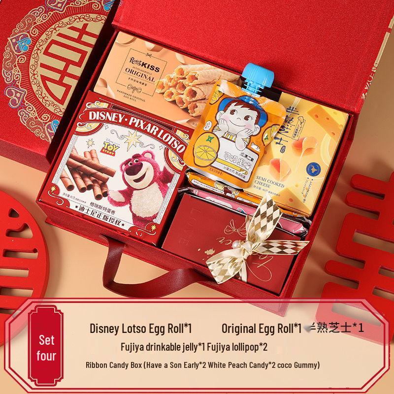 Luxury Chinese Wedding Candy Gift Box with Sugar Candies, Bridesmaid Favors, Return Gifts, and Thank You Tokens