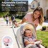 Clip-On Portable Fan Rechargeable Handheld Mini Fan with LED Display, 360° Rotating Detachable Clip, Stroller Fan for Baby