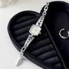 Vintage Stainless Steel Watch for Women Square Dial Quartz Wristwatch Luxury Elegant Ladies Clock Fashion Gift