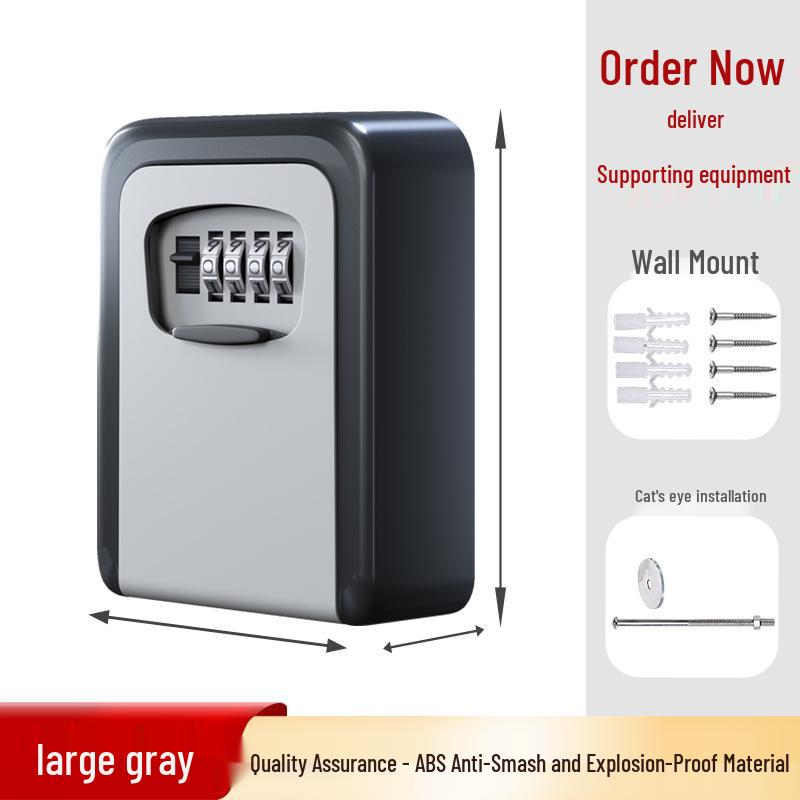 Wall-Mounted Anti-Theft Key Lock Box for Homes and Construction Sites
