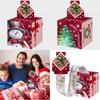 Red Snowman Pattern Christmas Celebration Decor Prop Paper Money Box Gift Box