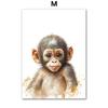 Giraffe Lion Elephant Animal Canvas Print Nursery Animal Nordic Wall Art Poster Picture Baby Children Room Christmas Home Decor