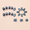 Wear armor little devil flame removable nail piece indigo cat eye fake nail piece fake nail piece 24 pieces