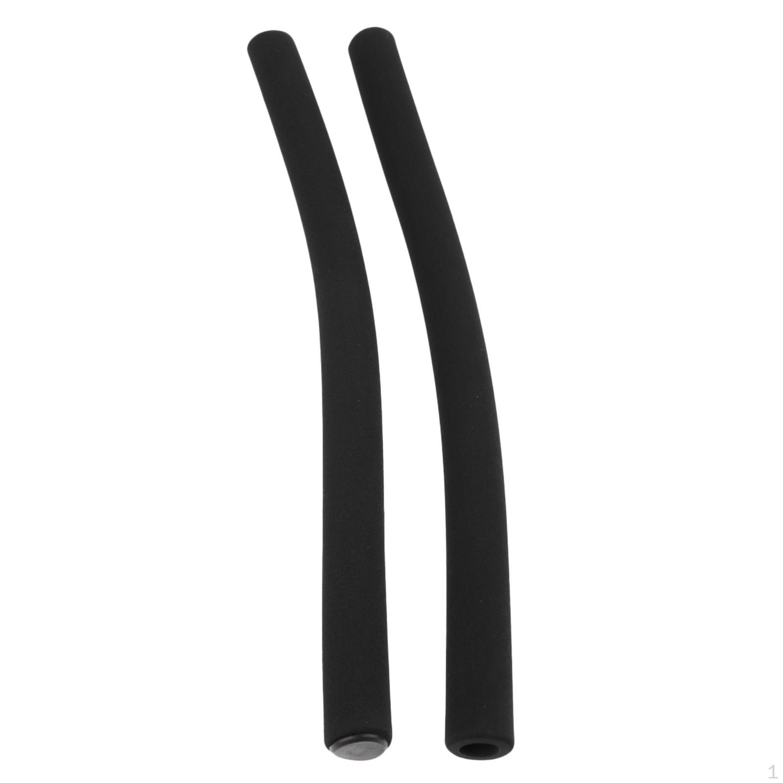 Handlebar Grips Cover Bike Sponge Foam Rubber Tube Flexible Cuttable Grips,Pack of 2 Matte Black