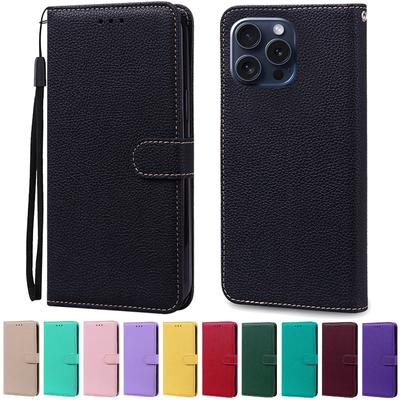 For iPhone 14 15 11 13 12 Pro Max Case Wallet Flip Leather Case For iPhone 15 14 Plus 11 13 12 Pro Max Covers Phone Case Pouch