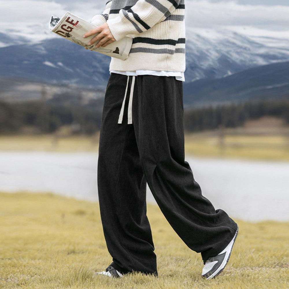 Men's Women's Y2K Oversized Spring Autumn Vintage Corduroy Baggy Wide Leg Pants Trousers Streetwear Korean Clothes