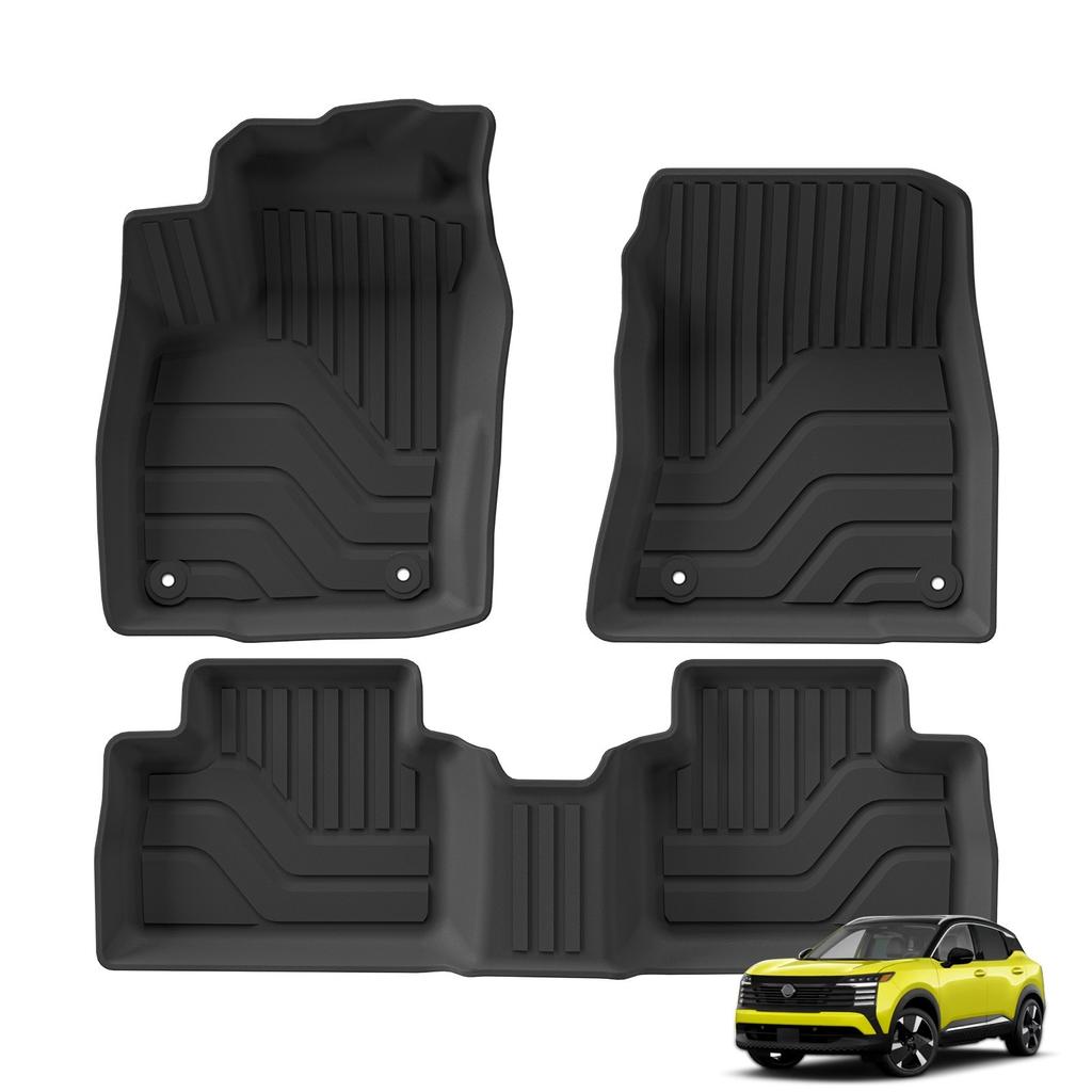 LUCKEASY Left Hand Drive for Nissan Kicks 2nd Gen Fuel 2025 2026 Car All-weather Floor Mats Cargo Trunk Pad TPE Accessories