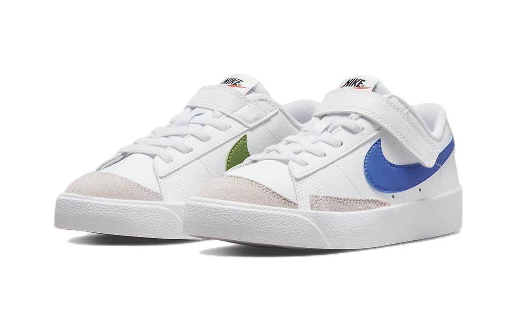 Nike Blazer 77 Casual Low Top Kids' Skateboarding Shoes White Blue Children Aged 3 7 Years Old DA4075-109