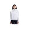 Lining Running Series Solid Color Zipper Hooded Long Sleeve Sun Protection Windbreaker Women Outerwear White AFDT182-2